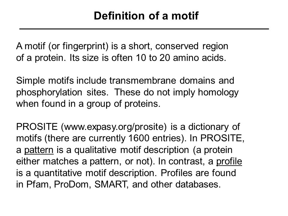 Protein sale motif definition